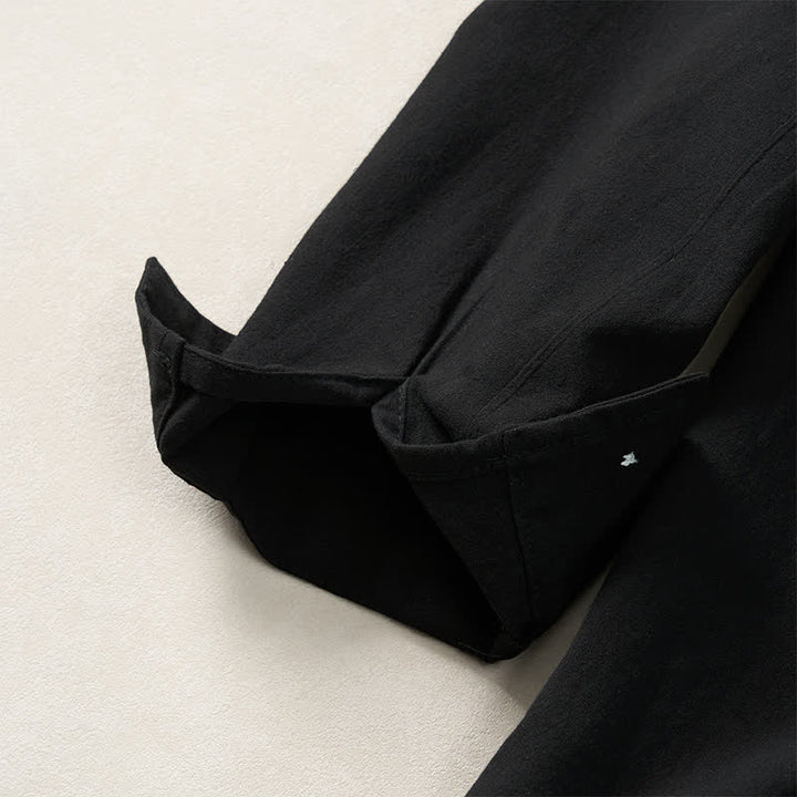 Buddha Stones Lente/Herfst Minimalistische Klassieke Button-Up Heren Overhemden met Lange mouw - image 24