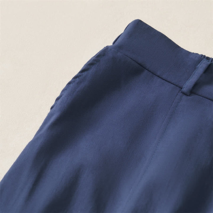 Buddha Stones Casual basic Enkellengte broek voor dames met Zakken , geschikt voor de lente en zomer. - image 4