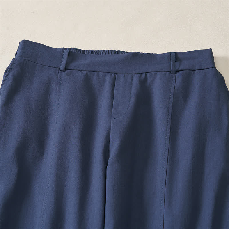 Buddha Stones Casual basic Enkellengte broek voor dames met Zakken , geschikt voor de lente en zomer. - image 2