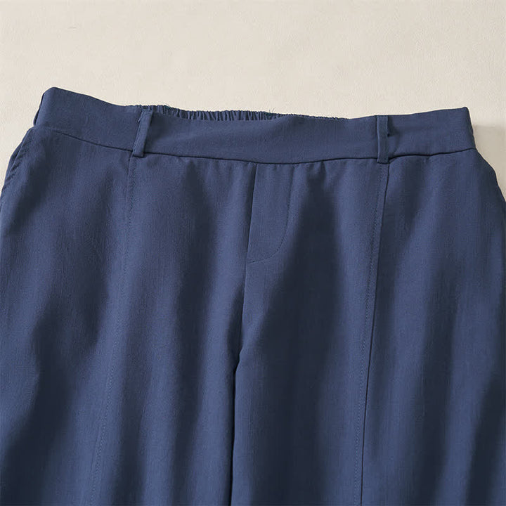 Buddha Stones Casual basic Enkellengte broek voor dames met Zakken , geschikt voor de lente en zomer. - image 2
