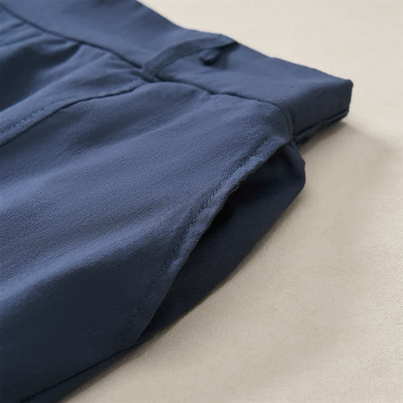 Buddha Stones Casual basic Enkellengte broek voor dames met Zakken , geschikt voor de lente en zomer. - image 6