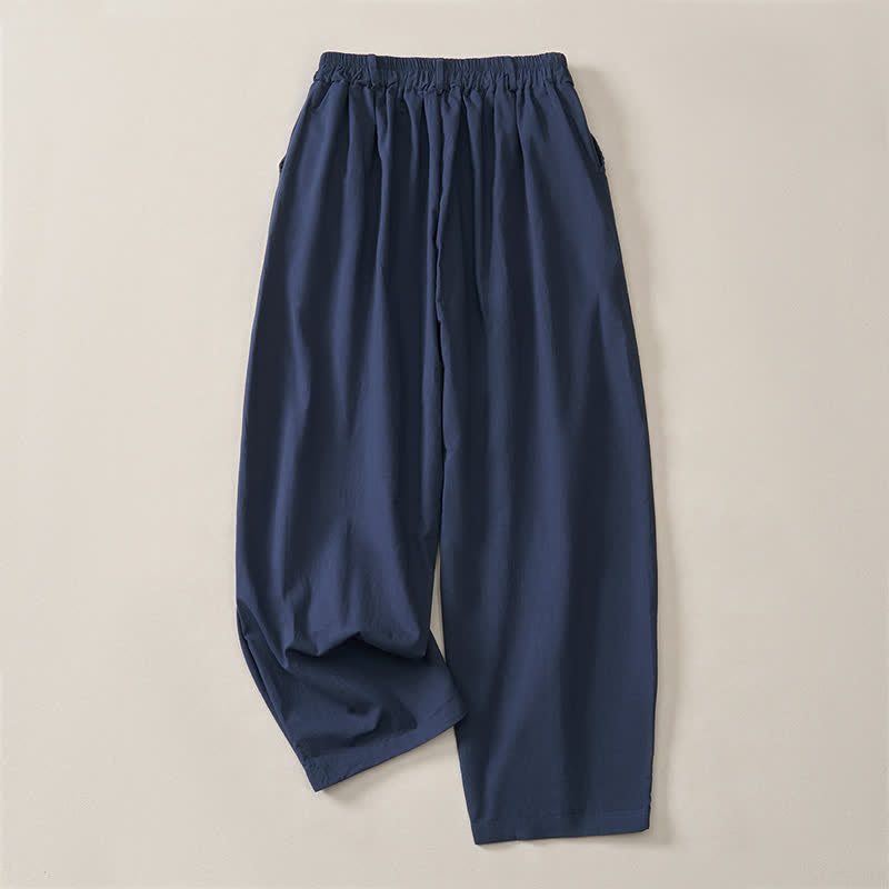 Buddha Stones Casual basic Enkellengte broek voor dames met Zakken , geschikt voor de lente en zomer. - image 1