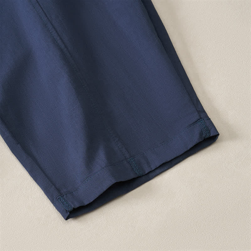 Buddha Stones Casual basic Enkellengte broek voor dames met Zakken , geschikt voor de lente en zomer. - image 7