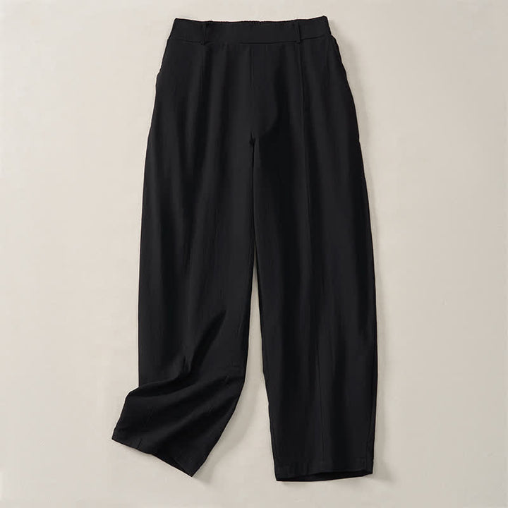 Buddha Stones Casual basic Enkellengte broek voor dames met Zakken , geschikt voor de lente en zomer. - image 11