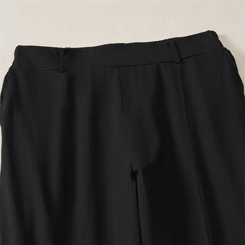 Buddha Stones Casual basic Enkellengte broek voor dames met Zakken , geschikt voor de lente en zomer. - image 12
