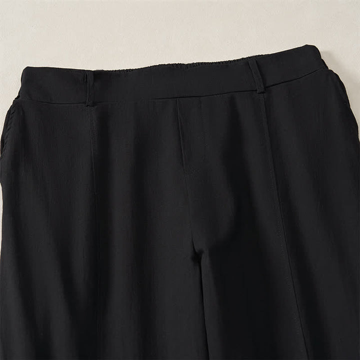 Buddha Stones Casual basic Enkellengte broek voor dames met Zakken , geschikt voor de lente en zomer. - image 12