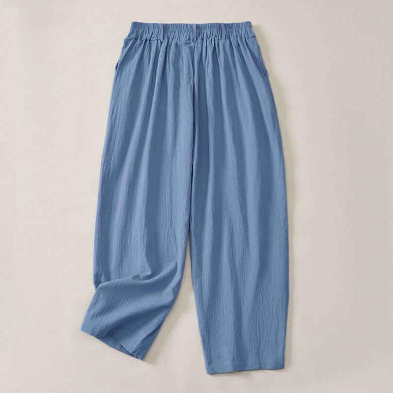 Buddha Stones Casual basic Enkellengte broek voor dames met Zakken , geschikt voor de lente en zomer. - image 19