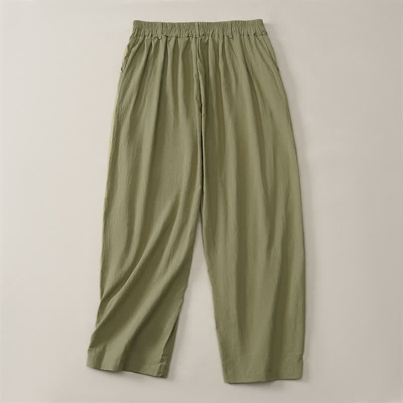 Buddha Stones Casual basic Enkellengte broek voor dames met Zakken , geschikt voor de lente en zomer. - image 26