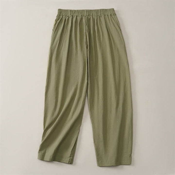 Buddha Stones Casual basic Enkellengte broek voor dames met Zakken , geschikt voor de lente en zomer. - image 26