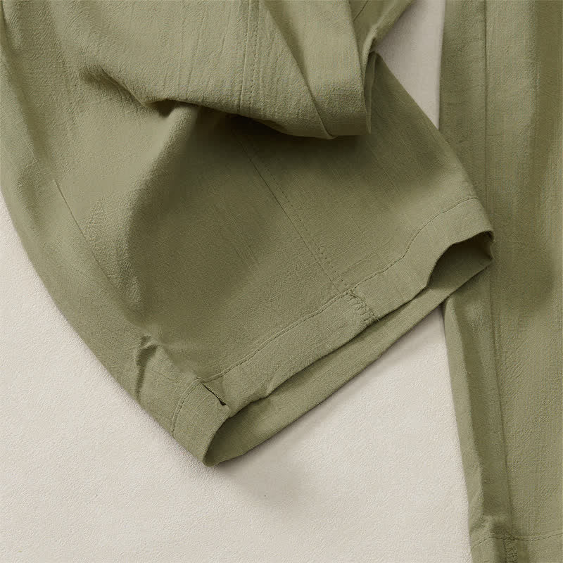 Buddha Stones Casual basic Enkellengte broek voor dames met Zakken , geschikt voor de lente en zomer. - image 30
