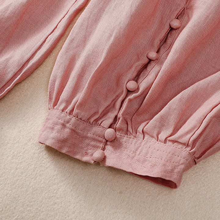 Buddha Stones Lente/Zomer Basic Casual Effen Cropped Broek Dames Harembroek met Zakken - image 12