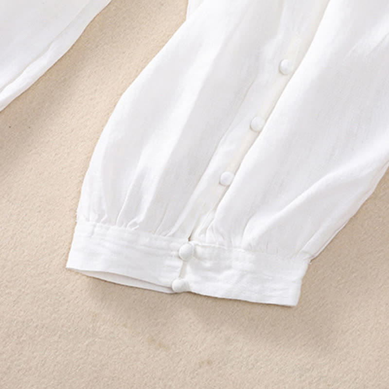 Buddha Stones Lente/Zomer Basic Casual Effen Cropped Broek Dames Harembroek met Zakken - image 24