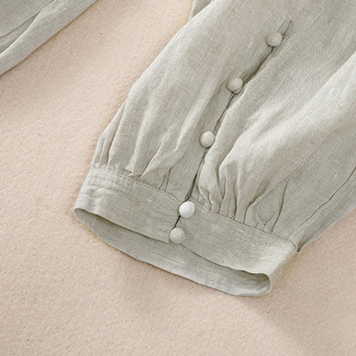 Buddha Stones Lente/Zomer Basic Casual Effen Cropped Broek Dames Harembroek met Zakken - image 19
