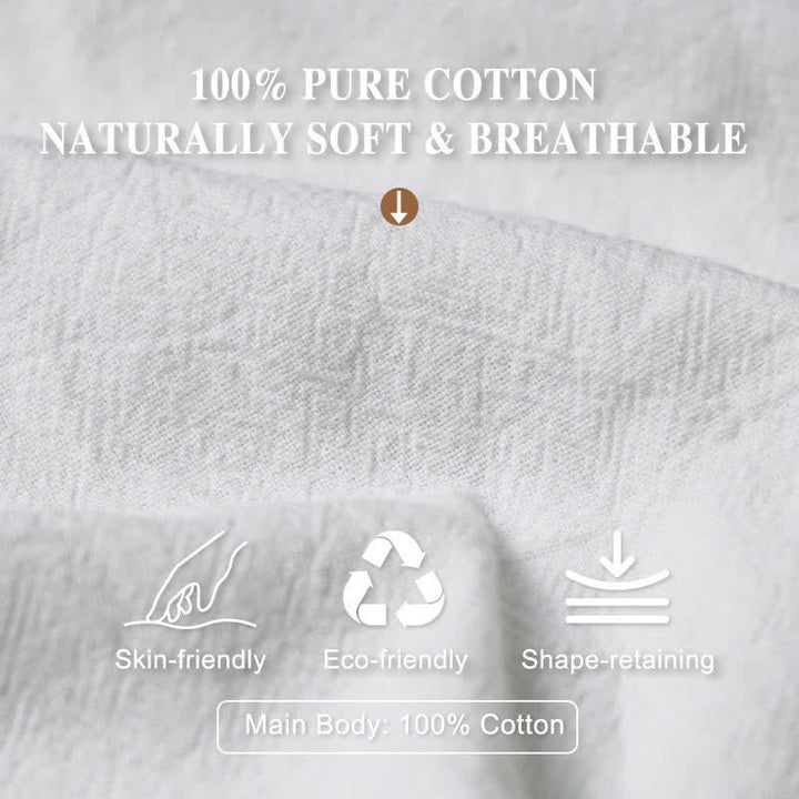 Buddha Stones Witte 100% Cotton met lotus- en Om-patroon en elastische Taille . - image 3