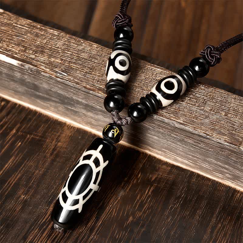 Buddha Stones Tibetaanse zwarte onyx schildpadschild design beschermende zegeningen Ketting - image 1