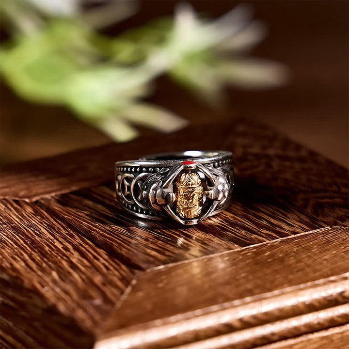 Buddha Stones Koperen Pi Xiu Chinese munt, rijkdomspinner met verstelbare Ring - image 9