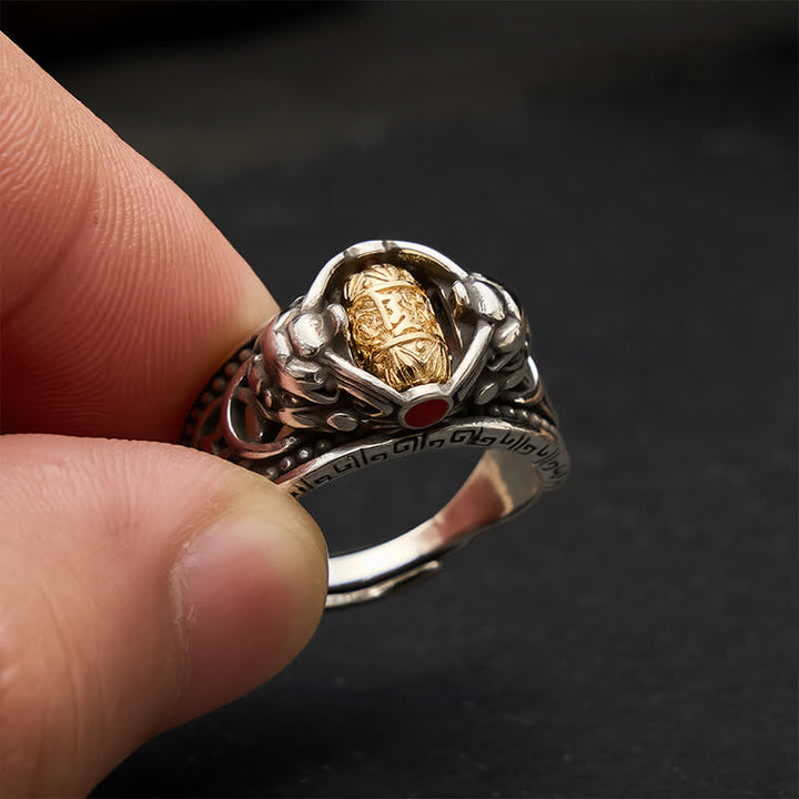 Buddha Stones Koperen Pi Xiu Chinese munt, rijkdomspinner met verstelbare Ring - image 12
