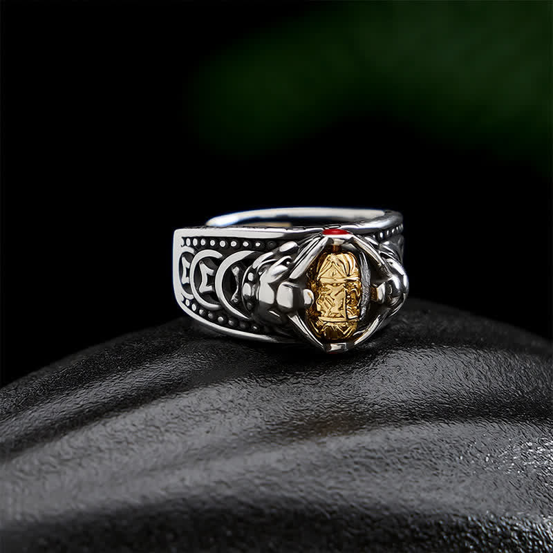 Buddha Stones Koperen Pi Xiu Chinese munt, rijkdomspinner met verstelbare Ring - image 10