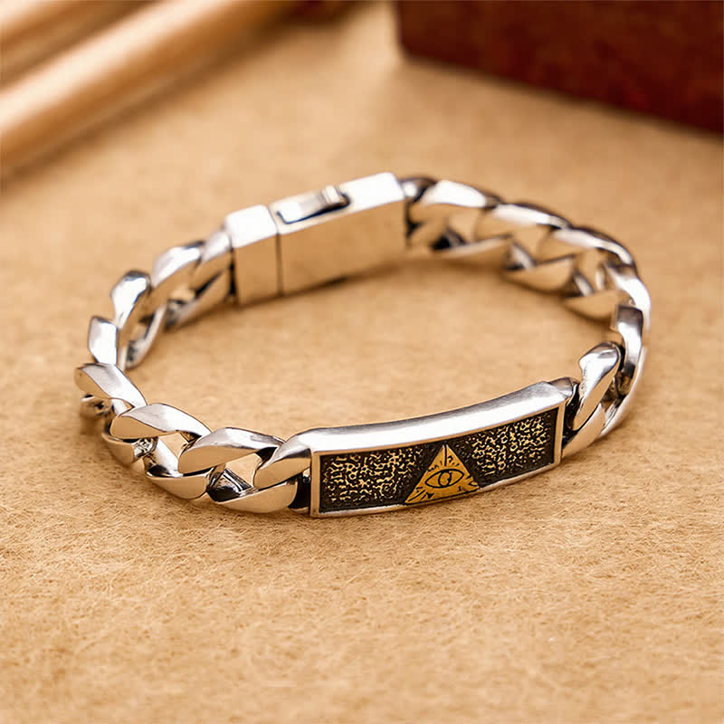 Buddha Stones Egyptisch geïnspireerd koperen Armband met gegraveerd Oog van Horus - image 2