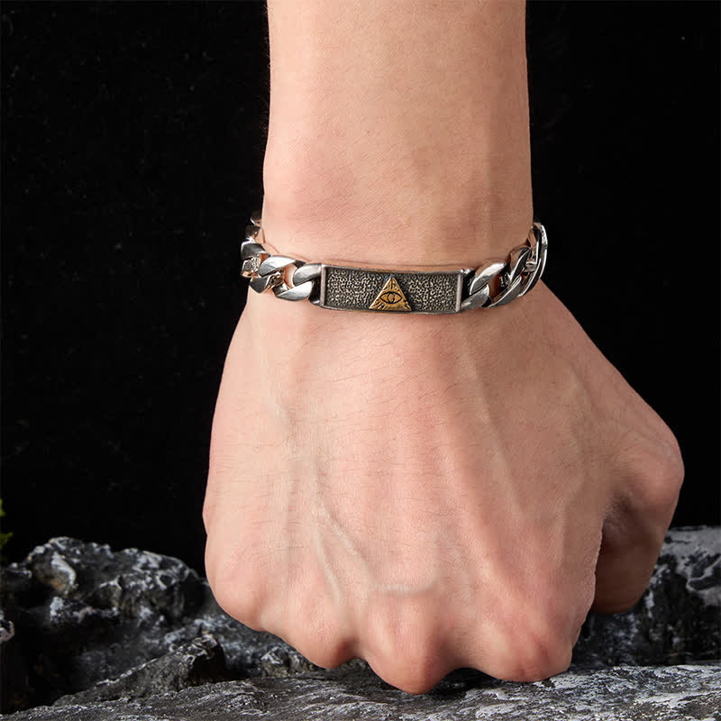 Buddha Stones Egyptisch geïnspireerd koperen Armband met gegraveerd Oog van Horus - image 5
