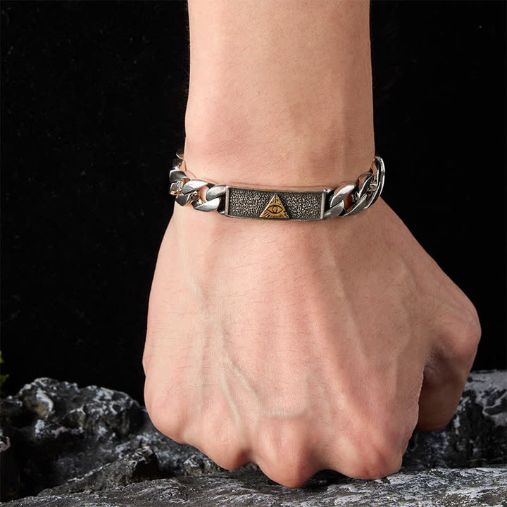 Buddha Stones Egyptisch geïnspireerd koperen Armband met gegraveerd Oog van Horus - image 5