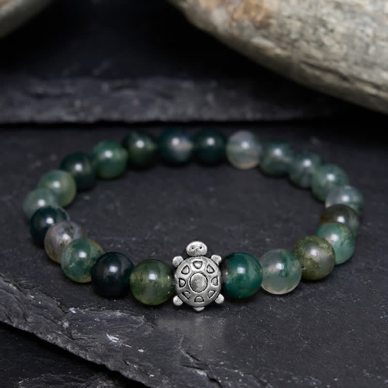 Buddha Stones Mosagaat Koperen Schildpad Kalm Armband - image 2