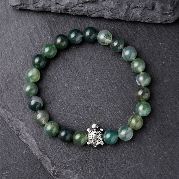 Buddha Stones Mosagaat Koperen Schildpad Kalm Armband - image 1