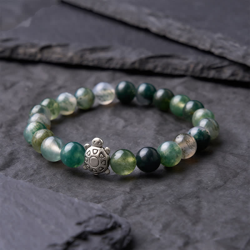 Buddha Stones Mosagaat Koperen Schildpad Kalm Armband - image 3