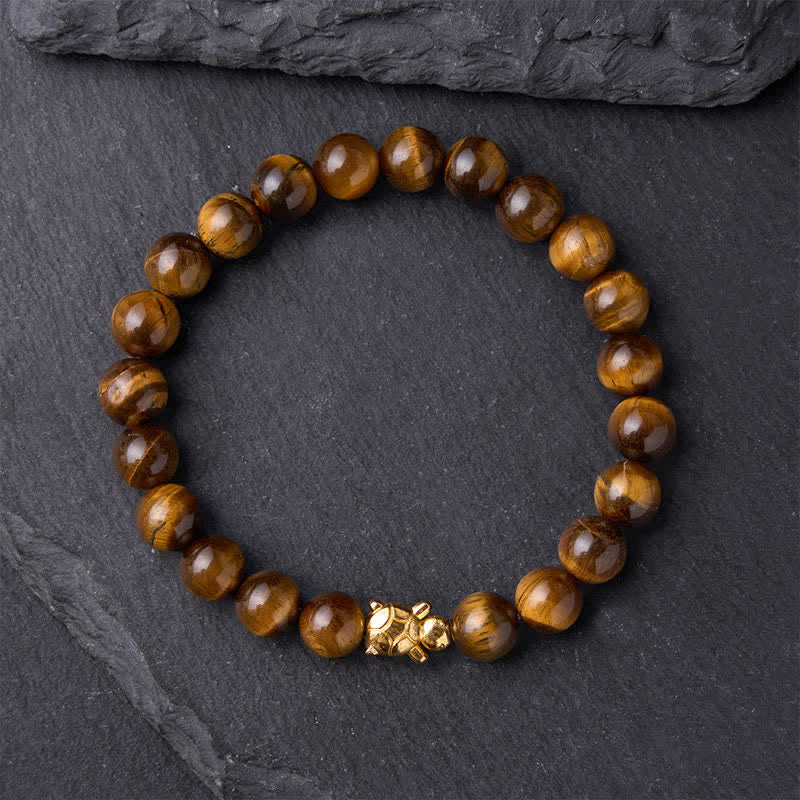Buddha Stones Accessoires met natuurlijke tijgeroogkralen en schildpadmotief - image 10