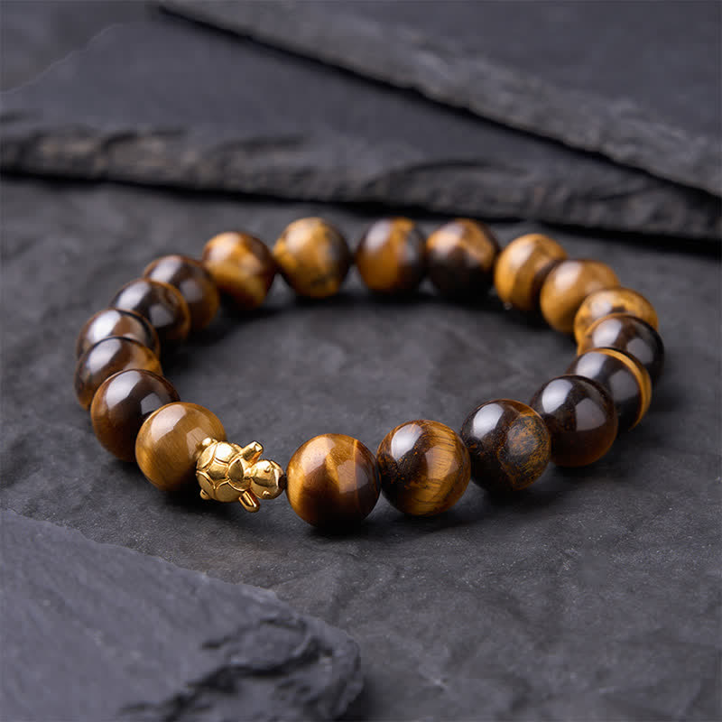 Buddha Stones Accessoires met natuurlijke tijgeroogkralen en schildpadmotief - image 17
