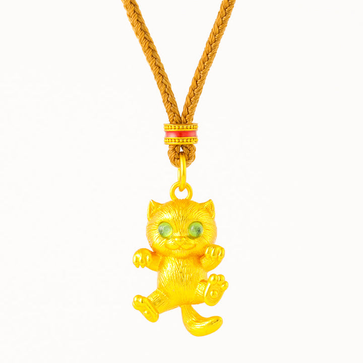 Buddha Stones Verguld messing gelukskat aardingshanger Ketting - image 4