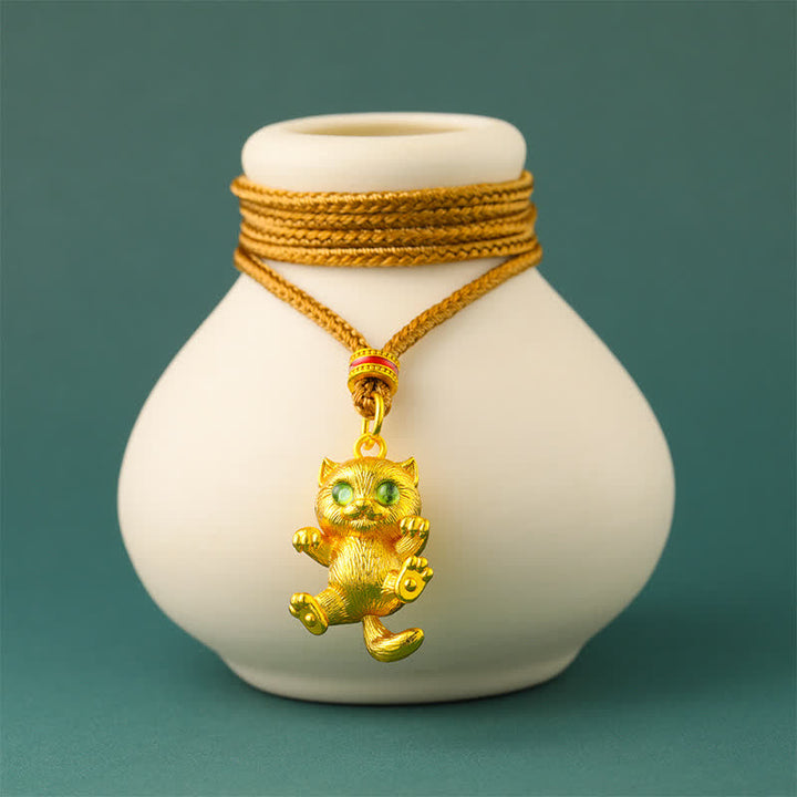 Buddha Stones Verguld messing gelukskat aardingshanger Ketting - image 2