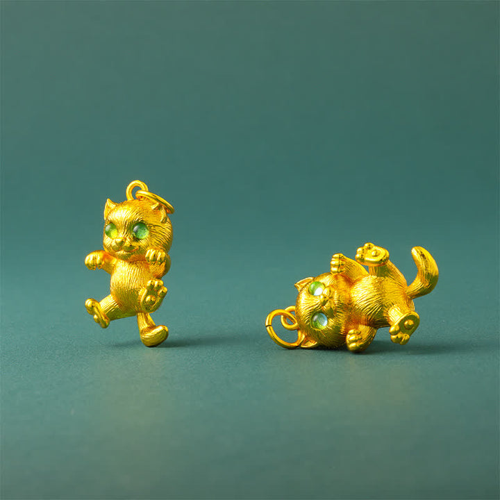 Buddha Stones Verguld messing gelukskat aardingshanger Ketting - image 9