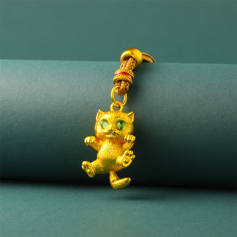 Buddha Stones Verguld messing gelukskat aardingshanger Ketting - image 3
