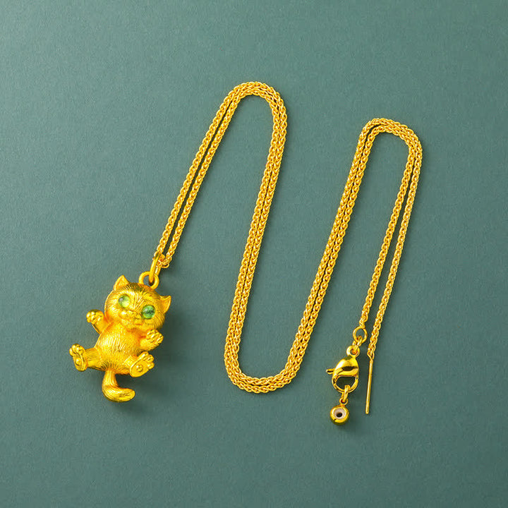 Buddha Stones Verguld messing gelukskat aardingshanger Ketting - Ketting - image 8