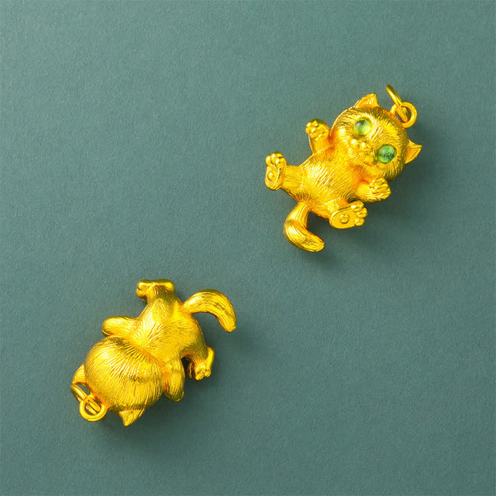 Buddha Stones Verguld messing gelukskat aardingshanger Ketting - image 7