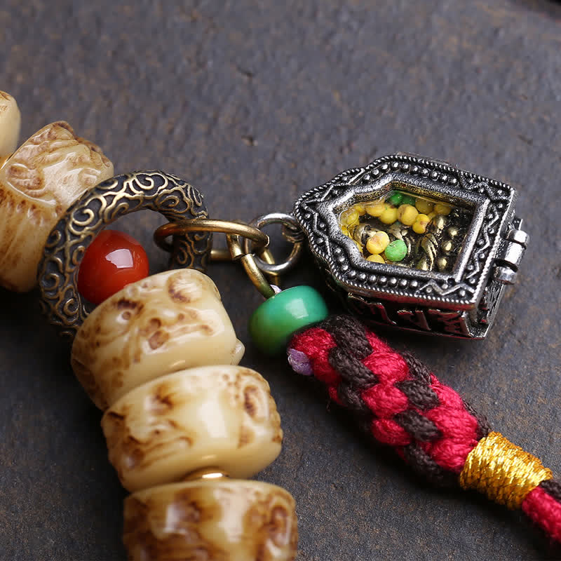 Buddha Stones Tibetaanse bottenkralen Armband ter bescherming van de Heer van het Lijkenbos - image 2