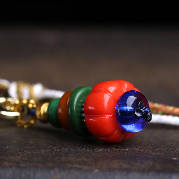 Buddha Stones Mani Stone Heap Design Liuli Bead Tibetaanse beschermingshanger Ketting - image 4