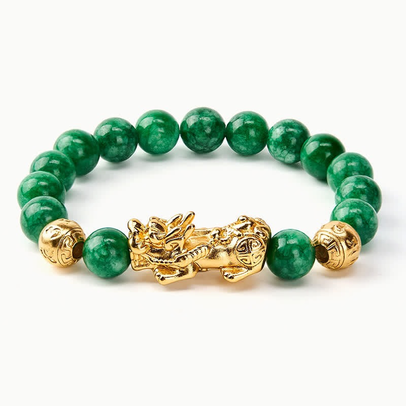 Buddha Stones Natuurlijke cyaan jade kralen PiXiu Armband - image 3