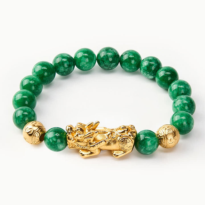 Buddha Stones Natuurlijke cyaan jade kralen PiXiu Armband - image 4