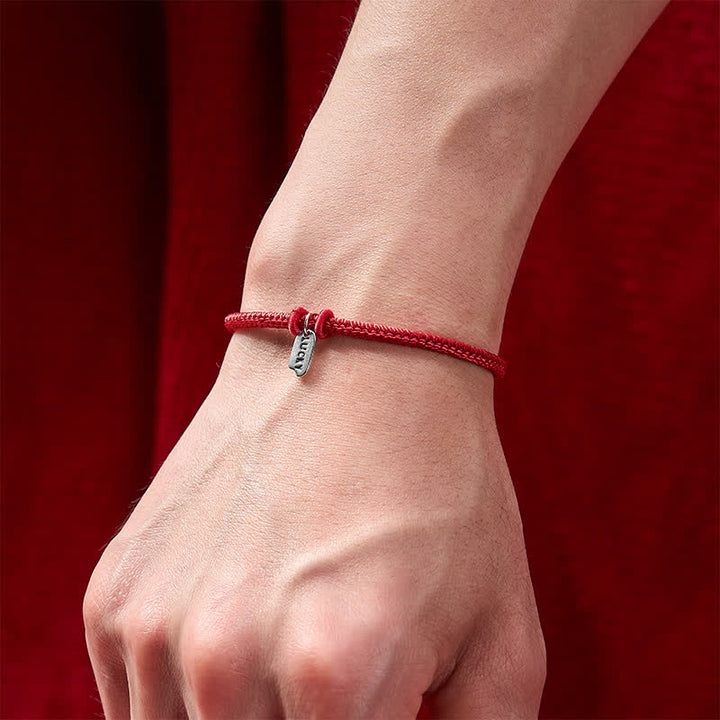 Buddha Stones Handgemaakte gevlochten rode koord gelukshanger verstelbare Armband - image 10