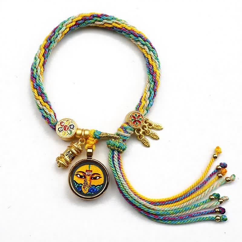 Buddha Stones Tibetaanse titanium stalen Om Mani Padme Hum versterkende Armband - image 1