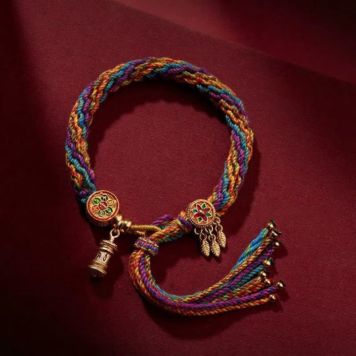 Buddha Stones Tibetaanse Om Mani Padme Hum Zuiverheid Handgeweven Armband - image 1