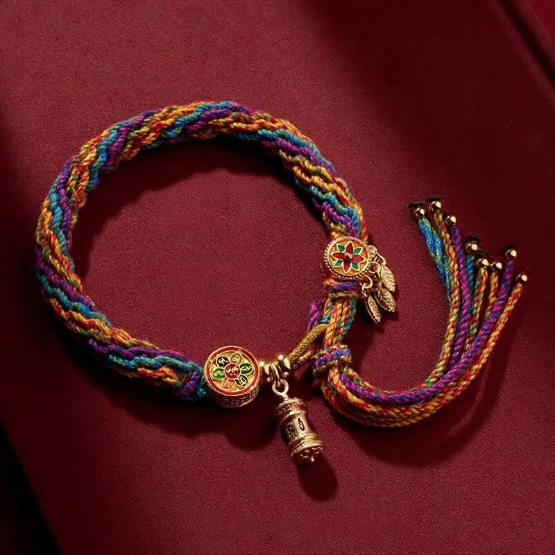 Buddha Stones Tibetaanse Om Mani Padme Hum Zuiverheid Handgeweven Armband - Om Mani Padme Hum - image 0