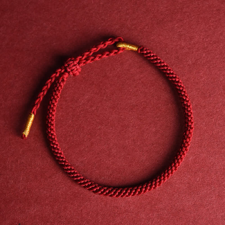 Buddha Stones Rode, handgeweven, verstelbare Armband - image 2