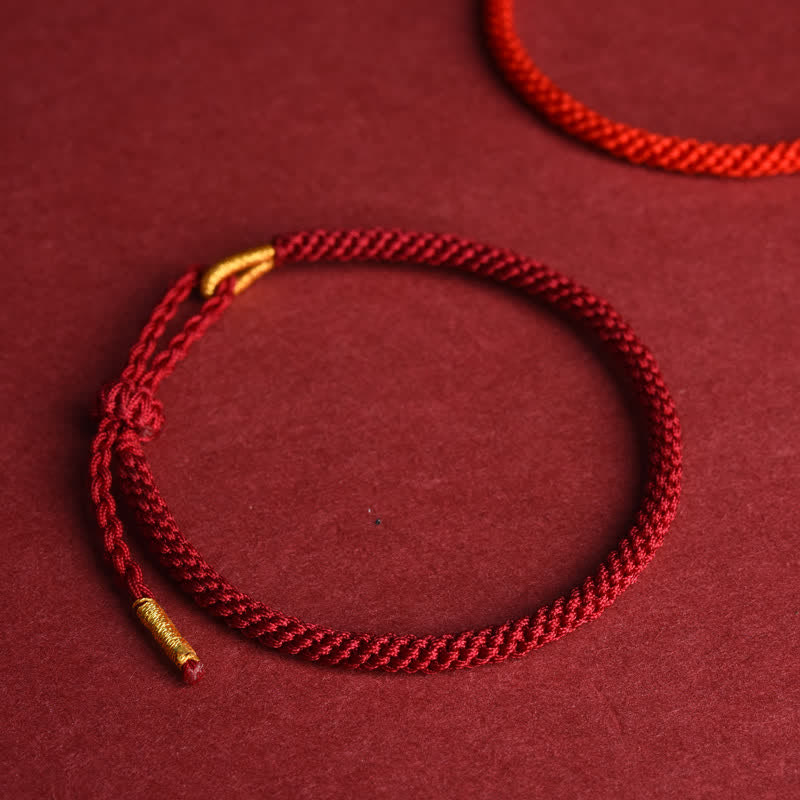 Buddha Stones Rode, handgeweven, verstelbare Armband - image 1