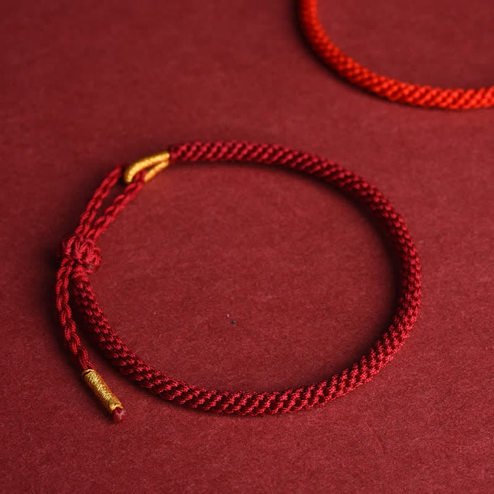 Buddha Stones Rode, handgeweven, verstelbare Armband - image 1