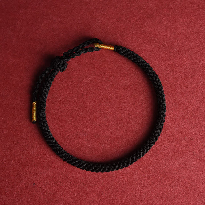 Buddha Stones Rode, handgeweven, verstelbare Armband - Zwart - image 10