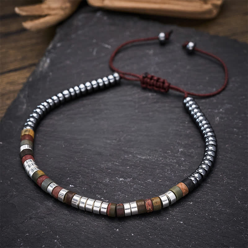 Buddha Stones Armband met krachtige hematietkralen - image 1