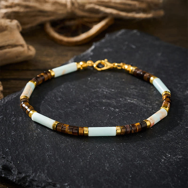 Buddha Stones Rode netwerksteen tijgeroog kralen Armband voor zelfvertrouwen - image 1